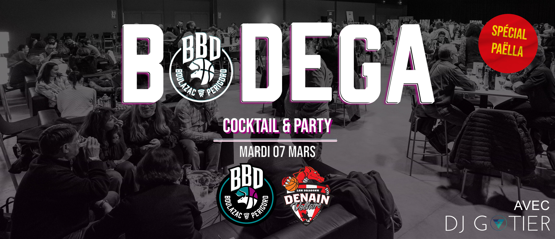 Prolongez votre soirée BBD avec la Bodega d’après match du mardi 07/03 !