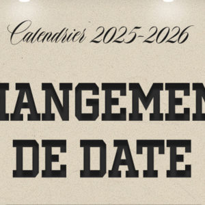 Changement de date