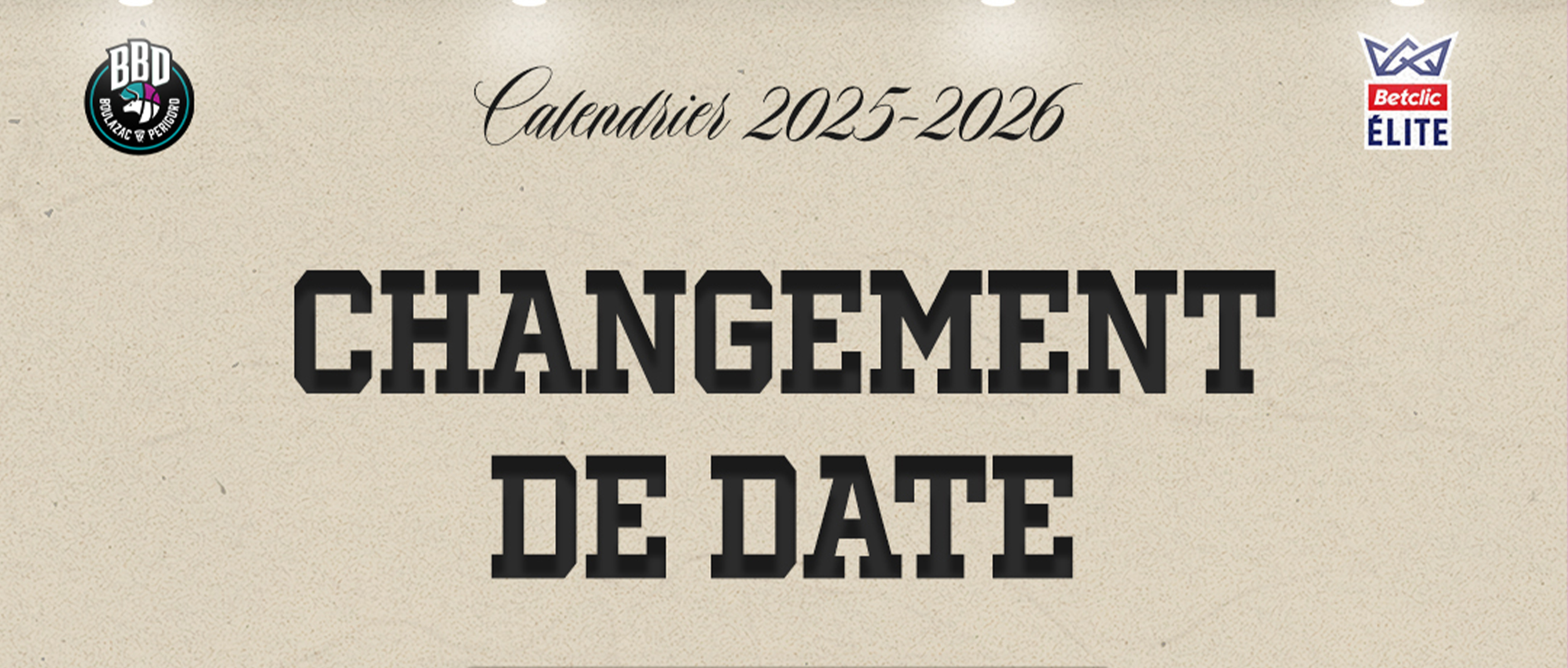 Changement de date Changement de date