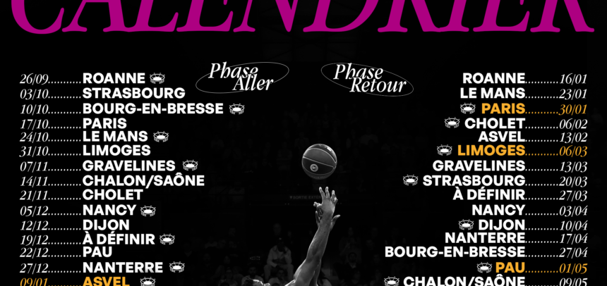 LE CALENDRIER DE LA SAISON 26.27 DU BBD ! LE CALENDRIER DE LA SAISON 26.27 DU BBD !